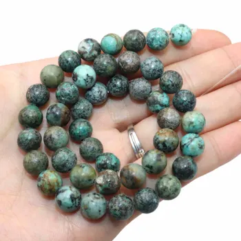 Prírodné Afrike Turquoises Kameň Voľné Dištančné Guľôčok Pre Šperky, Takže Kúzlo DIY Náramok, Náhrdelník Príslušenstvo 2 3 4 6 8 10 mm