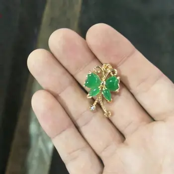 Prírodné Ma Lai yu S925 striebro Jade Prívesok Šperky Šťastie Sľubný Amulet Jade Prívesok Jemné šperky, Vianočné strieborný náhrdelník