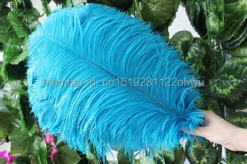 Prírodné modré pštrosie perie 45-50 cm / 18 to20 cm 50 ks pštrosie perie pre svadobné dekorácie vysokej kvality oblaku