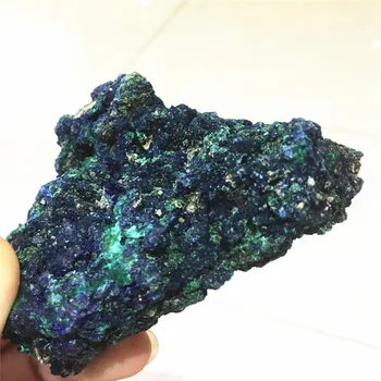 Prírodné Suroviny Modrá Azurite Drsné Minerálne Sklo Uzdravenie Pôvodnej Kamennej Vzorky Prírodného Krištálu