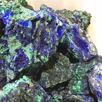 Prírodné Suroviny Modrá Azurite Drsné Minerálne Sklo Uzdravenie Pôvodnej Kamennej Vzorky Prírodného Krištálu