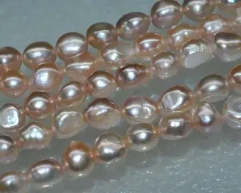 Prírodné Zriedkavé 5strs AA+8-9mm lesk barokový sladkovodná perla