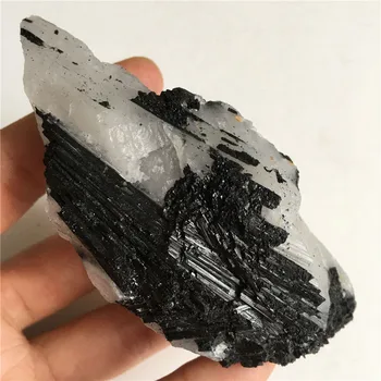 Prírodné Čierny Turmalín Crystal Drahokam surové Rock Minerálne Vzor Liečivý Kameň Domova