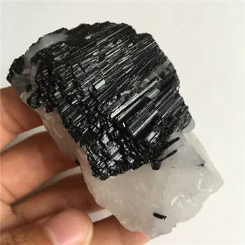 Prírodné Čierny Turmalín Crystal Drahokam surové Rock Minerálne Vzor Liečivý Kameň Domova
