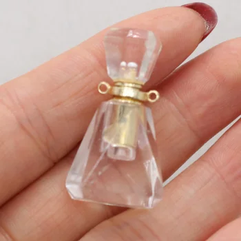 Prírodný Kameň Parfum Fľašu Prívesok Nádherné Časť Semi-Drahé Pre Šperky Robiť Kúzla DIY Náhrdelník Príslušenstvo