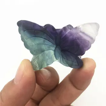 Prírodný Krištáľ Motýľ Labradorit Fluorite Ručne Vyrezávané Crystal Liečivé Dary 2 Druhy Prírodných Kremenné Kryštály