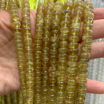 Prírodný Žltý Apatitu Korálky Rondelle Heishi Dištančné DIY Voľné Korálky Pre Šperky, Takže Guľôčky Príslušenstvo 15