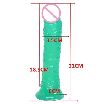 Prísavky mäkké hračky realistický penis umelé falošné dick 6 farba crystal, dilda sexuálne hračky pre ženy, dospelých, sexuálne produkty