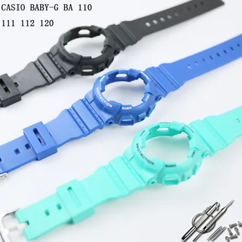 Príslušenstvo hodinky gumy popruh 14 mm pin pracka pre Casio BABY-G BA 110 111 112 120 žien živice športové hodinky prípade