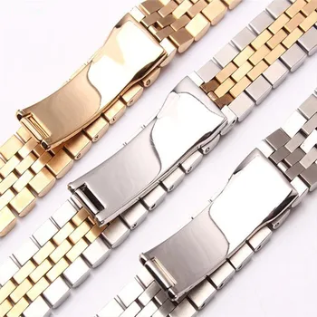 Príslušenstvo hodinky oceľové remienok muž 13mm17mm20mm šport pre Rolex luxusná séria piatich guľôčky plné pevný popruh ženy sledovať band
