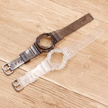 Príslušenstvo hodinky pre Casio BABY-G BA-110 111 112 120 34A živice transparentné silikónové gumy popruh prípade