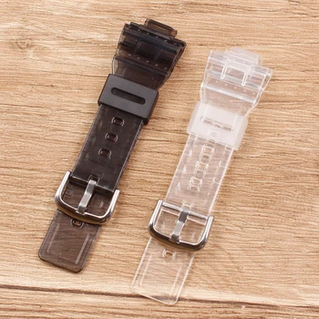 Príslušenstvo hodinky pre Casio baby-g transparentné popruh BA-110/111/112/BGA-130 živice dámske hodinky remienok