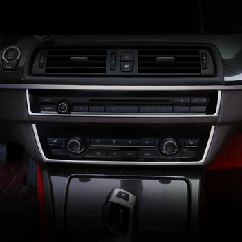 Príslušenstvo Pre BMW 5 Series F10 F18 Centrum Ovládanie Klimatizácie výbava pásy CD panel Dekoratívny Kryt Nálepky Auto Styling