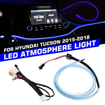 Prístrojový Panel Výbava Atmosféru Svetla Strip Interiér, Modré LED Panel Rám Svetlo Na Hyundai Tucson 2016 2017 2018