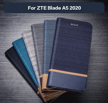 PU Kožené Peňaženky Prípade Pre ZTE Blade A5 2020 Business Telefón puzdro Pre ZTE Blade A5 2020 Knihy Prípade Mäkké Silikónové Zadný Kryt