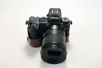 PU Kožené puzdro Polovicu tela nastaviť puzdro Grip pre Nikon Z6 Z7 brašna s akumulátorom Otvorenie