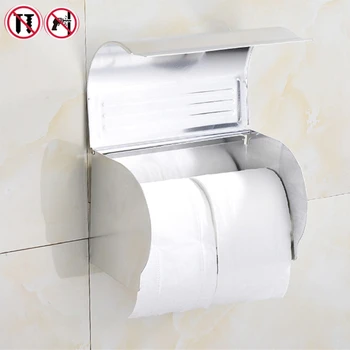 Punch-free tkaniva box priestoru hliníkové wc nepremokavého papiera držiak na uterák wc, kúpeľňa papiera držiak na uterák trávy zásobník s wc