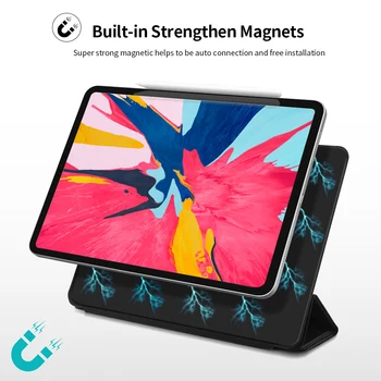 Puzdro Pre iPad Pro 11 2018 Silné Magnetické Ultra Slim Smart Cover Pre iPad Pro 12 9 2018 Prípade S Ceruzkou Držiak na Tablet Prípade