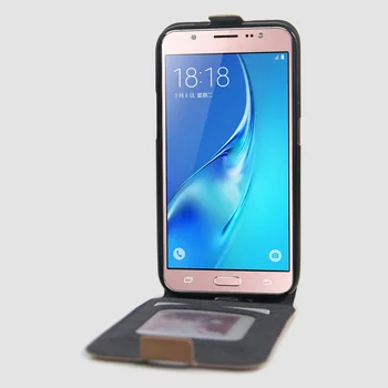 Puzdro pre Samsung Galaxy J5 2016 J510F J5100 J5108 Kožené puzdro Magnetické flip prípade Ochranného puzdra Drapákové Závesu