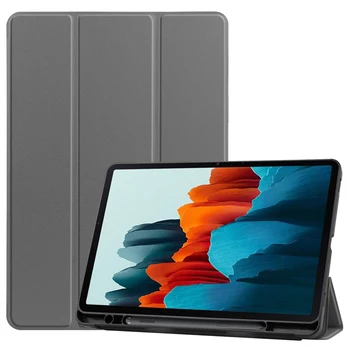 Puzdro pre Samsung Galaxy Tab S7 11 2020 T870 T875 SM-T870 SM-T875 Tablet Funda Slim Mäkké Silikónové TPU Kryt s S Ceruzkou Držiteľ