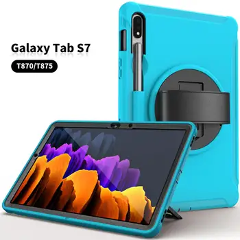 Puzdro Pre Samsung Galaxy Tab S7 SM-T870 SM-T875 11 Palcový 2020 Funda Bezpečné Shockproof Ťažké Tablet Ochranný Kryt, Stojan Shell+Pero
