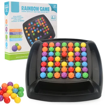 Puzzle šachovnicu Hry Nastaviť Deti, Dospelých Interakcie Rainbow Loptu Odstránenie Hru so Skladovanie Taška Klipy Vianočný Darček pre Deti