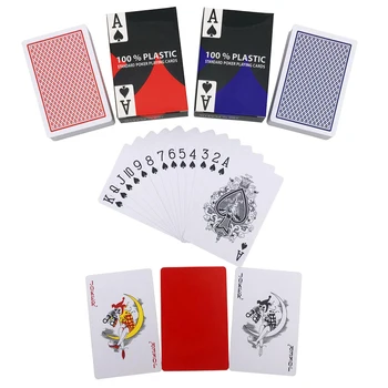 PVC, Plastové Most Poker Karty Červená/Modrá Nepremokavé Opotrebovaniu Hracie Karty Baccarat Texas Hold ' em, Doskové Hry, 58*88 mm