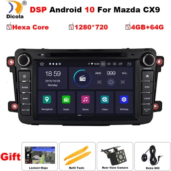 PX6 DSP Hexa Core 4G+64 G Android 10 5 USB Portov, Auto DVD Prehrávač pre Mazda CX-9 CX9 CX 9 2012 2013 autorádia GPS Multimediálne DSP