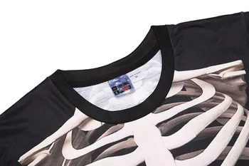 Pán 1991INC Značku Oblečenia Fuuny 3D Print T Shirt Letné Módne pánske Tričko Tričko Vytlačené Lebky Rám Krátky Rukáv Košele, Topy 3XL