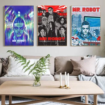 Pán robot Tv Show Plagáty A Vytlačí Plátno, Maľovanie obrazov na Stenu Pre Obývacia Izba Dekorácie Domova