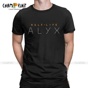 Pánske Half Life Alyx Logo T Košele Video Hry, Bavlnené Oblečenie Novinka Krátky Rukáv Crewneck Tees Grafické T-Shirt