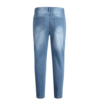 Pánske Klasické Strečové Džínsy Skinny Fit Slim Straight Business Bežné Nohavice Kvalitné džínsy