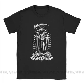 Pánske La Santa Muerte T Shirt Saint Smrti Goth Mexickej Smrti Muertos Matka Lebky Bavlna Krátke Sleeve Tee Tričko Vytlačené T-Shirts