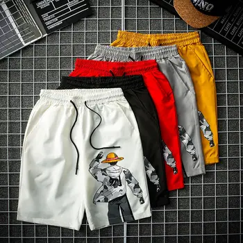 Pánske letné hip-hop bežné šortky streetwear 2020 Módnych Domov Šortky pánske voľné komické Tlač Šortky plus veľkosť