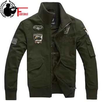 Pánske oblečenie 2020 jar muž vojenská bunda muž taktické Armáda Zelená čierna khaki militar bavlna-vatovaný kabát armády bunda 4XL