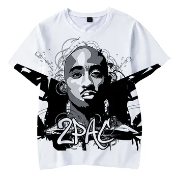 Pánske T-shirt Módne Tupac 2pac 3D Tlač Vtipné Tričko Mužov Lete Bežné Mužské Tričko Lumbálna Hip-hop Tričko Deti Streetwear