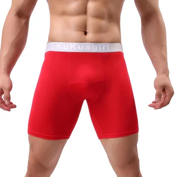 Pánská bielizeň Bavlna potu-absorbent rýchle sušenie opotrebovaniu dlhé spodky muži male boxer underwears comfortble 6602