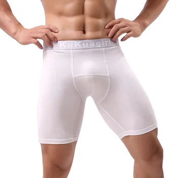 Pánská bielizeň Bavlna potu-absorbent rýchle sušenie opotrebovaniu dlhé spodky muži male boxer underwears comfortble 6602