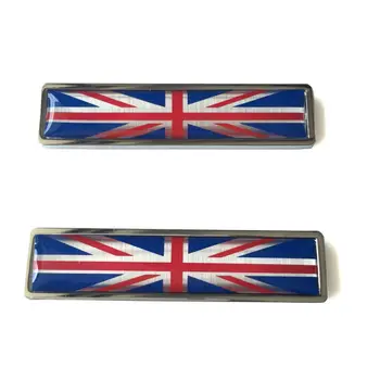 Pár Auto Nálepky, Auto Dekorácie-Nálepky Odznak Odtlačkový Vlajka Anglicka UK Spojené Kráľovstvo Vlajkou Úniu Jack Kovový Štítok 5.2*1.3 cm