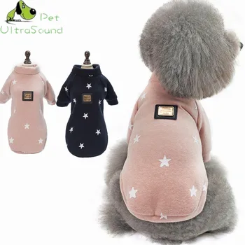 Päť Hviezdičkový Vzor Malý Pes Kabát Teplé Zimné Oblečenie Pre Psy, Mäkké Šteňa Kabáty Bundy Psa Mikina Pomoransku Yorkshire Oblečenie