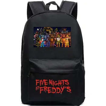 Päť Nocí V Freddy ' s Batoh FNAF Lišácký Plátno Študentský Školský batoh Kvalitné Plátno Cestovné Mochilas