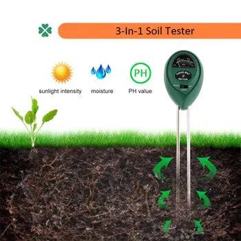 Pôdy Tester Bod Displej 3 V 1 PH Meter Vlhkosti Vlhkosť Slnečnému žiareniu Tester Monitor Pre Poľnohospodárstvo Rastliny, Kvety