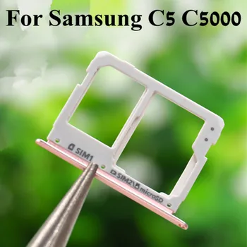 Pôvodná SIM Držiak Sim Zásobník Pre Samsung C5 C5000 C7 C7000 Nano SIM Karty Micro SD prípade stánku Náhradné Diely