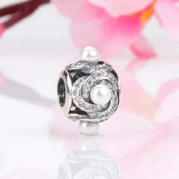 Pôvodné 925 Sterling Silver Perličiek Nový Štýl Navždy Uzol Sústredné Korálky Fit Ženy Pandora Náramok & Náhrdelník Diy Šperky