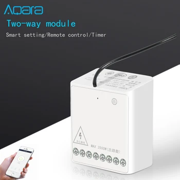 Pôvodné Aqara Bezdrôtové Relé Modul obojsmerná Kontrola Dvojitého Kanály Prepnúť Regulátor Smart Svetlo Pre Mi Domov app