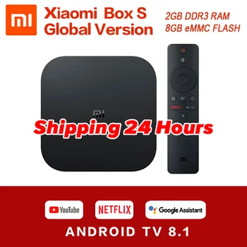 Pôvodné Globálne Xiao Mi Okno S 4K Ultra HDR Android TV 8.1 Mi Boxs 2G 8G WIFI Google Cast Netflix Set-Top Mi Rámček 4 Media Player