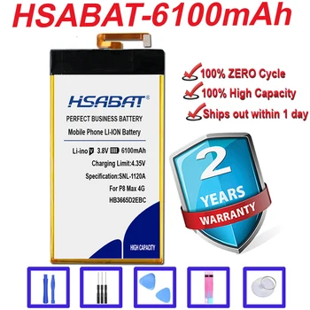 Pôvodné HSABAT Najnovšie 6100mAh Batériu pre Huawei P8 Max 4G W0E13 T40 HB3665D2EBC