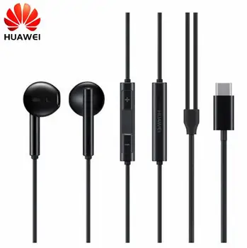 Pôvodné Huawei CM33 Klasické USB Typ-C Slúchadlá s Mikrofónom Do Uší slúchadlá pre Huawei Mate 10 / Mate 10 Pro Česť 9 Smartphony