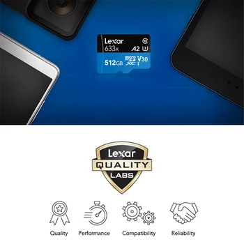Pôvodné Lexar SD karta 128 gb kapacitou 256 GB 512 gb diskom Class10 633X Vysoká rýchlosť Max 95MB/S, SD Pamäťová karta 32GB 64GB Flash TF Karty