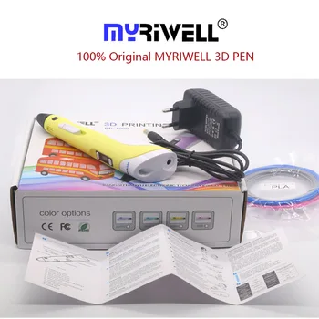Pôvodné myriwell 3D pero RP100B s ABS/PLA vlákna dieťa diy tlač pero vianočný darček najlepšie k narodeninám+stojan+patten